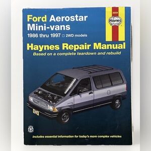1986-1997 Ford Aerostar Mini-Vans Haynes Automotive Car Repair Manual 2wd models